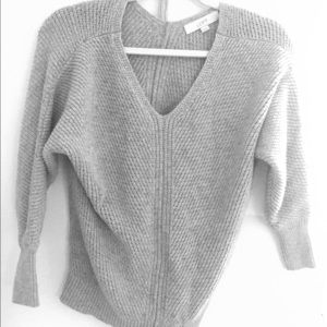 Grey LOFT dolman knit sweater size XS